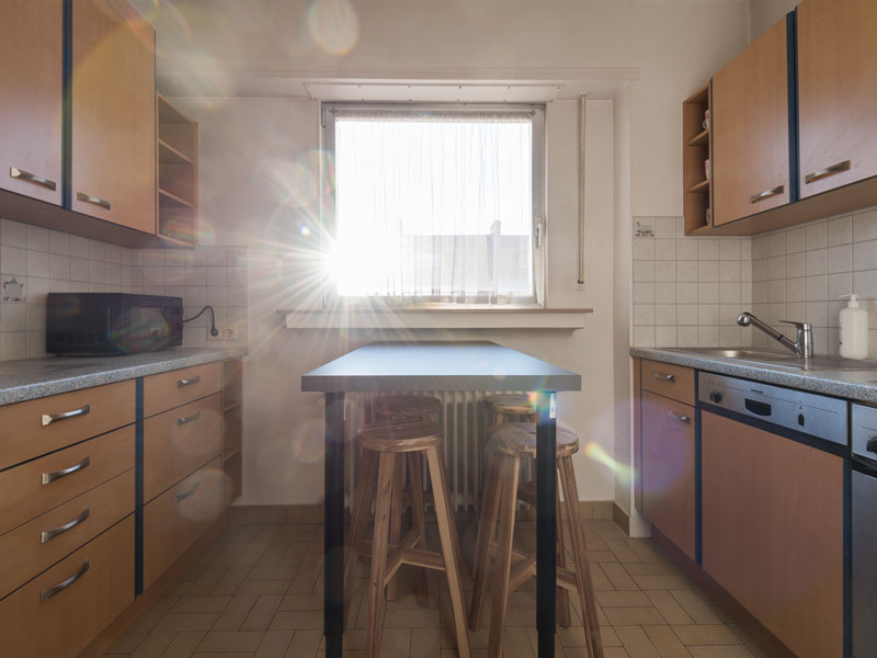 Common kitchen in a shared house in Luxembourg