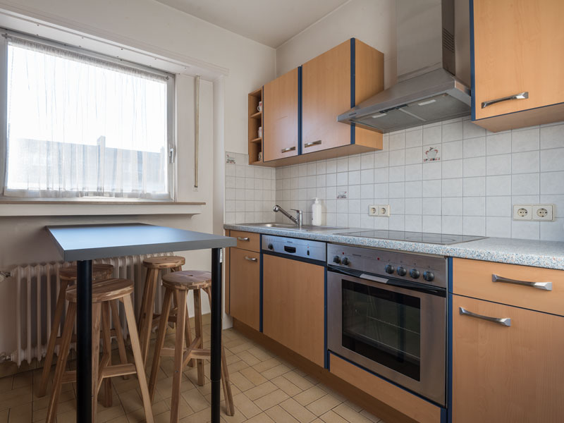 Common kitchen in a shared house in Luxembourg