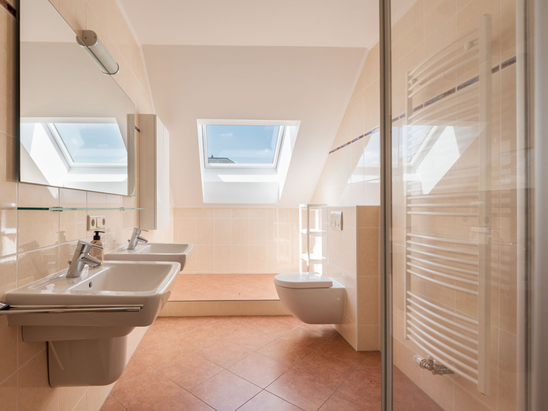 salle de bain dans une maison en colocation, Luxembourg ville