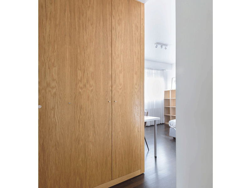 Wardrobe in the entrance to the room
